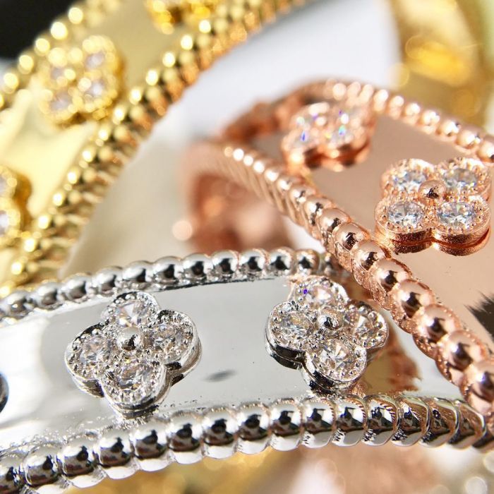 VAB7 Brass plated 18K thick gold, kaleidoscope bracelet VAC bracelet for women  about 17.5cm